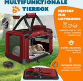 Reisbench hond - Draagtas hond - Transportbox - 102x69x69 cm - Rood